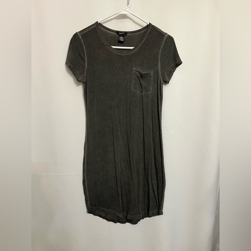 Washed Black T-Shirt Dress